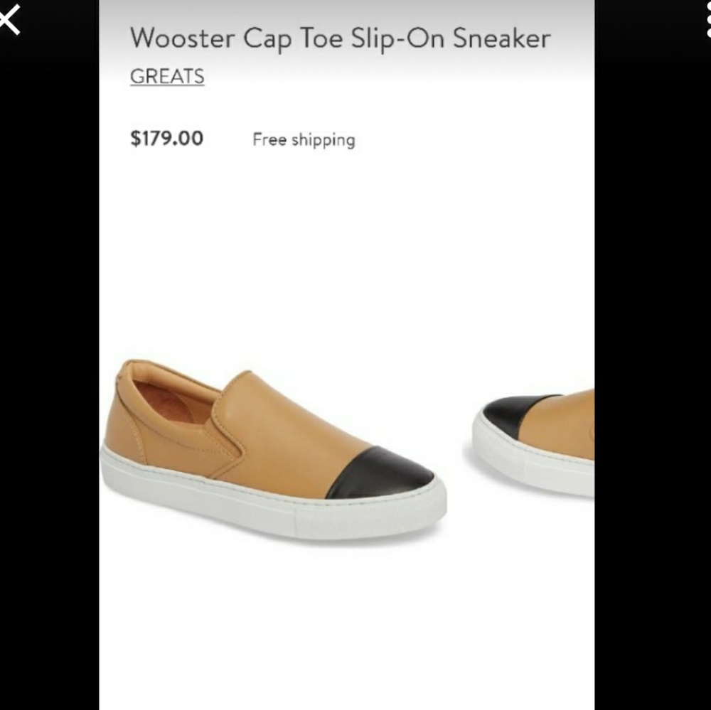 Greats Wooster Cap Toe Slip-On Sneaker size 8.5